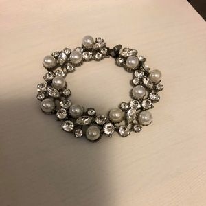 Ben Amun Crystal and Pearl Bracelet